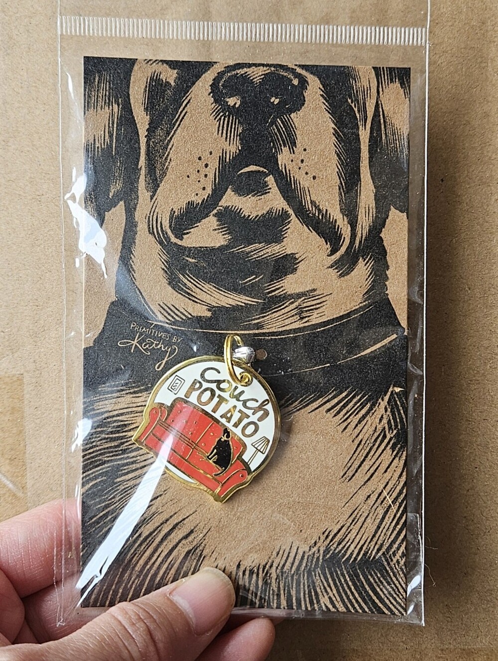 Primitives By Kathy Couch Potato Pet Charm - New
